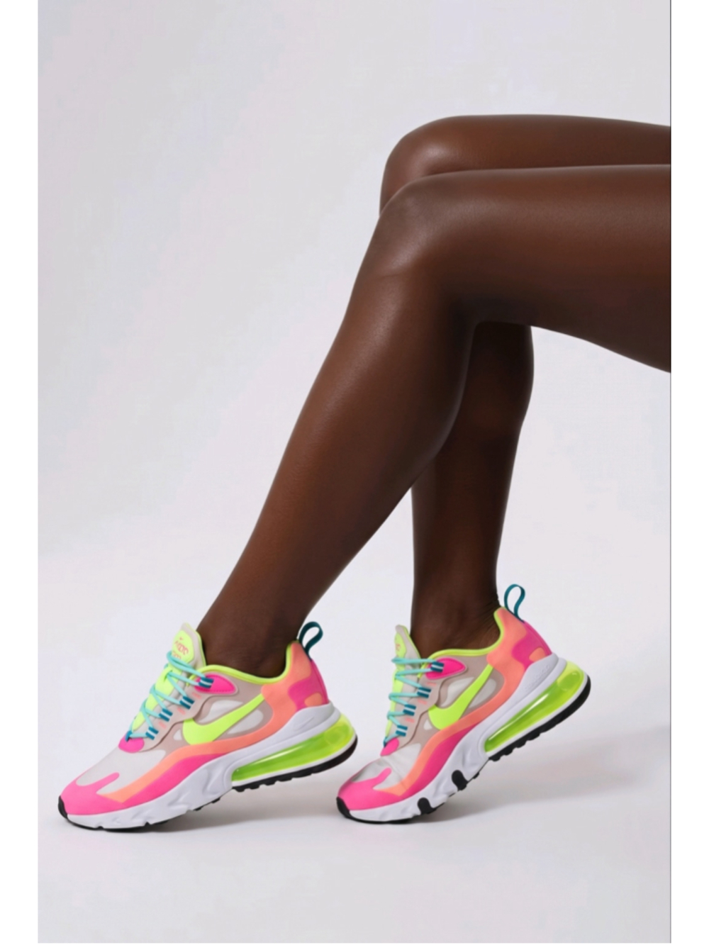 Nike Air Max 270 React Pink Volt Orange DC1863-600. Size 7.5